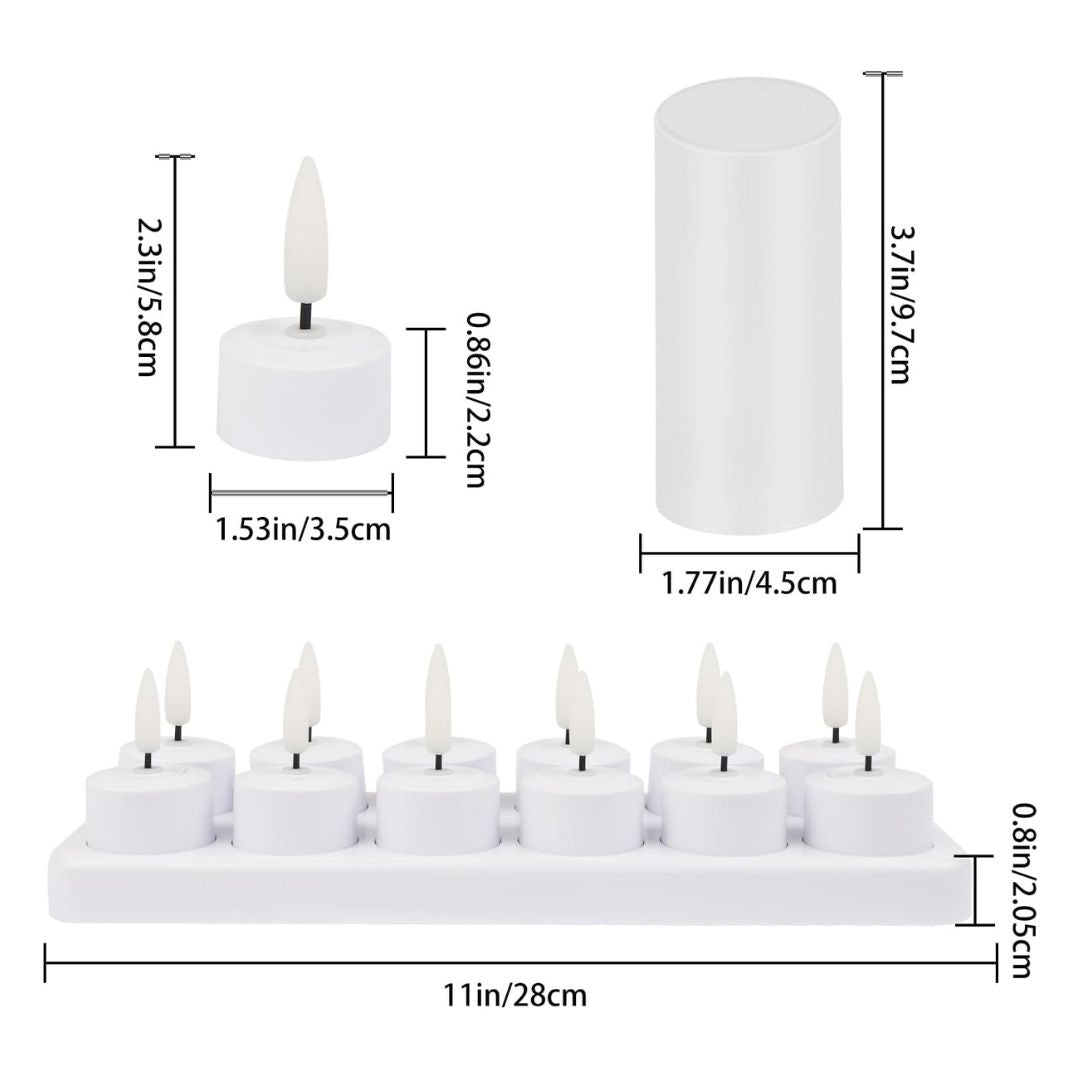 Wiederaufladbares flammloses Kerzen Set