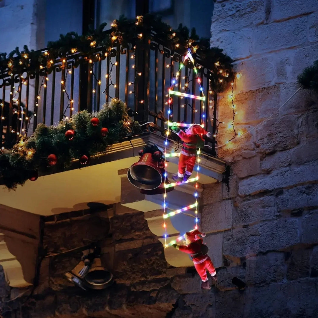 Leuchtende Weihnachtsmann Kletterleiter