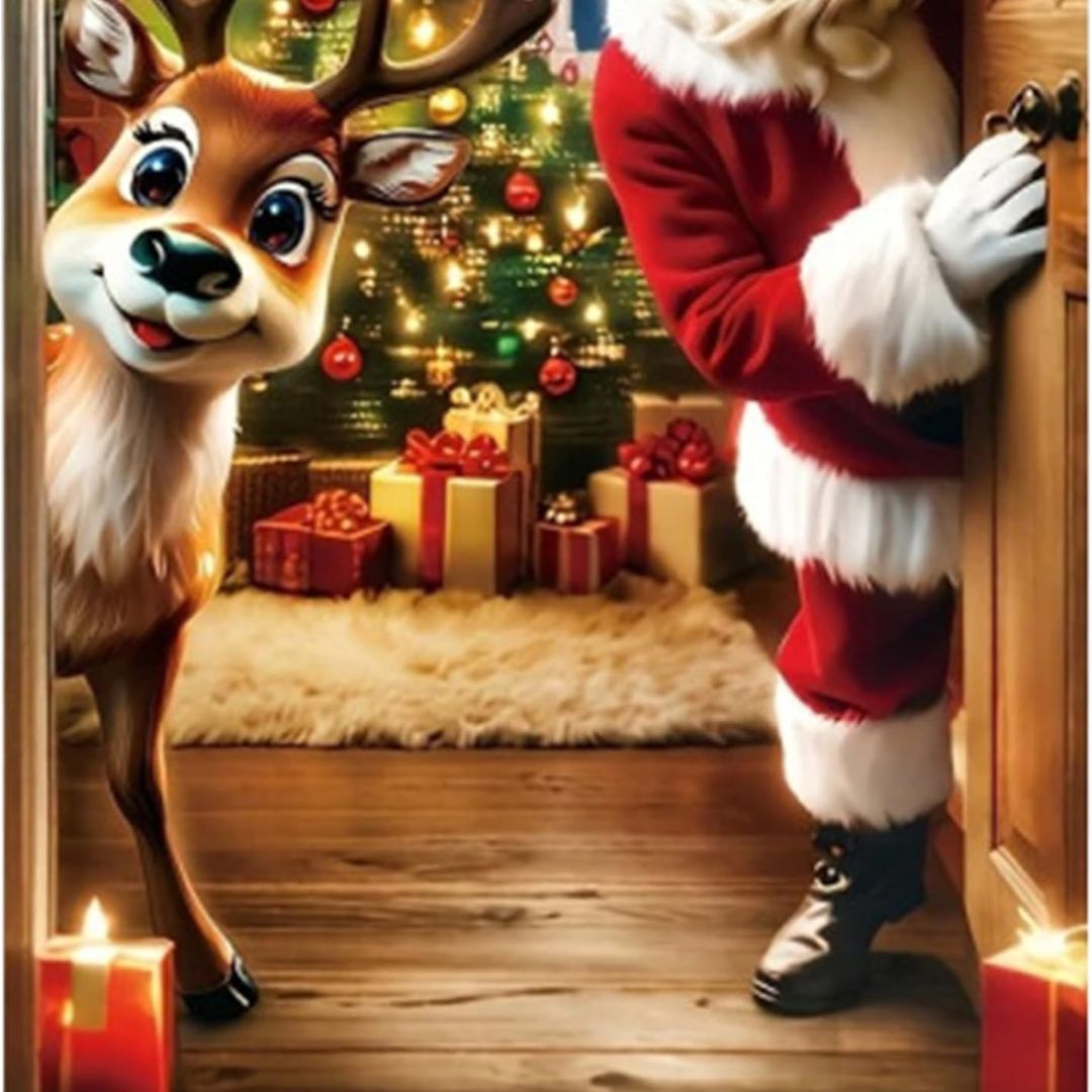 JingleDoor - Festliche Weihnachtsmann-Türdeko