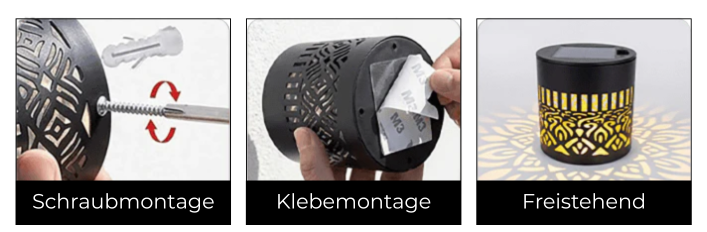 Solarbetriebene Mandala-Lampe