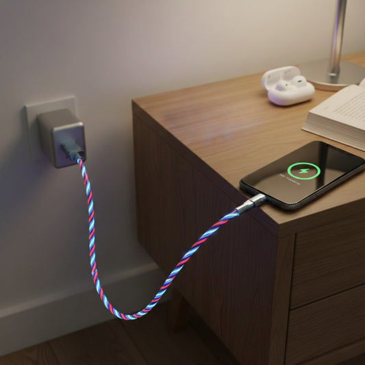 Leuchtendes & Rotierendes Lade- und Datenkabel