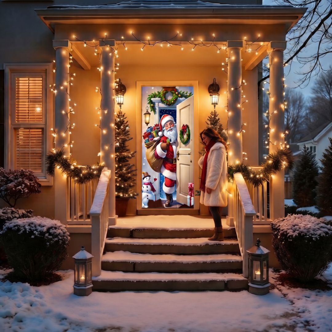 JingleDoor - Festliche Weihnachtsmann-Türdeko