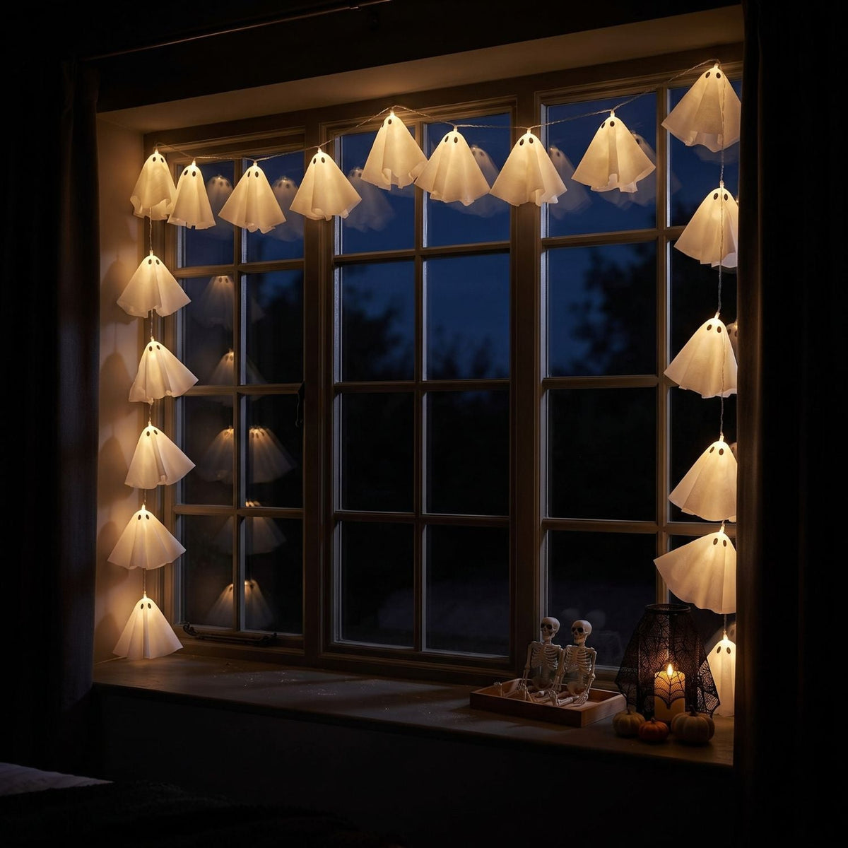 BooLights - Leuchtende Halloween-Geister-Girlande