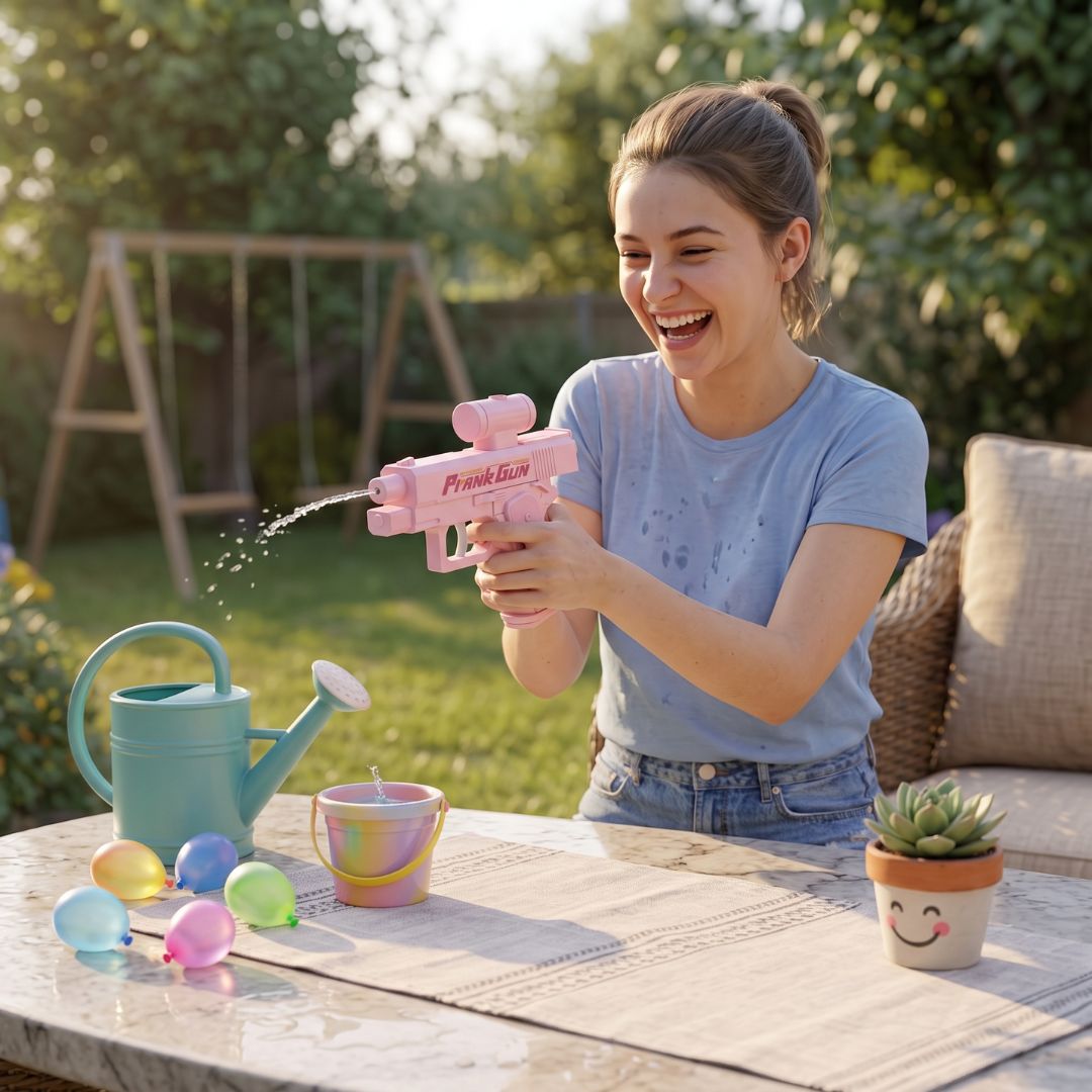 PrankGun - Wasserspritzpistole mit Überraschungseffekt