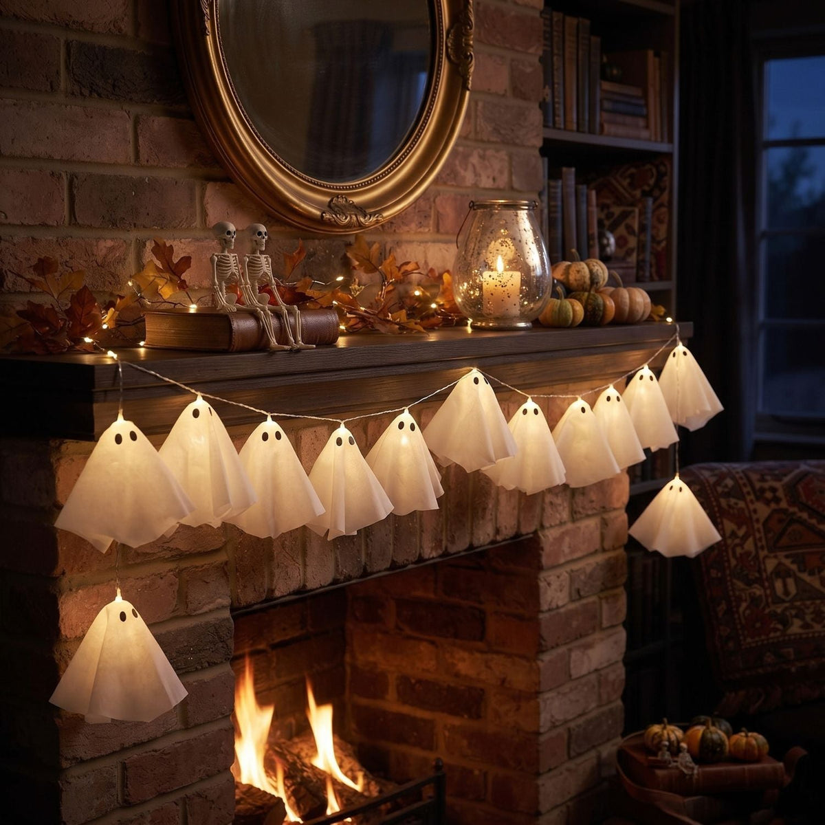 BooLights - Leuchtende Halloween-Geister-Girlande