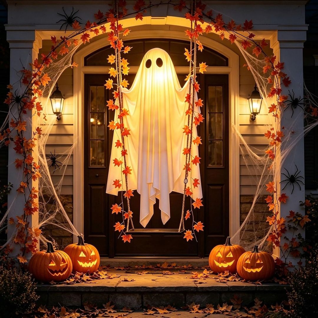 GhostSwing - Leuchtender Halloween-Hängegeist