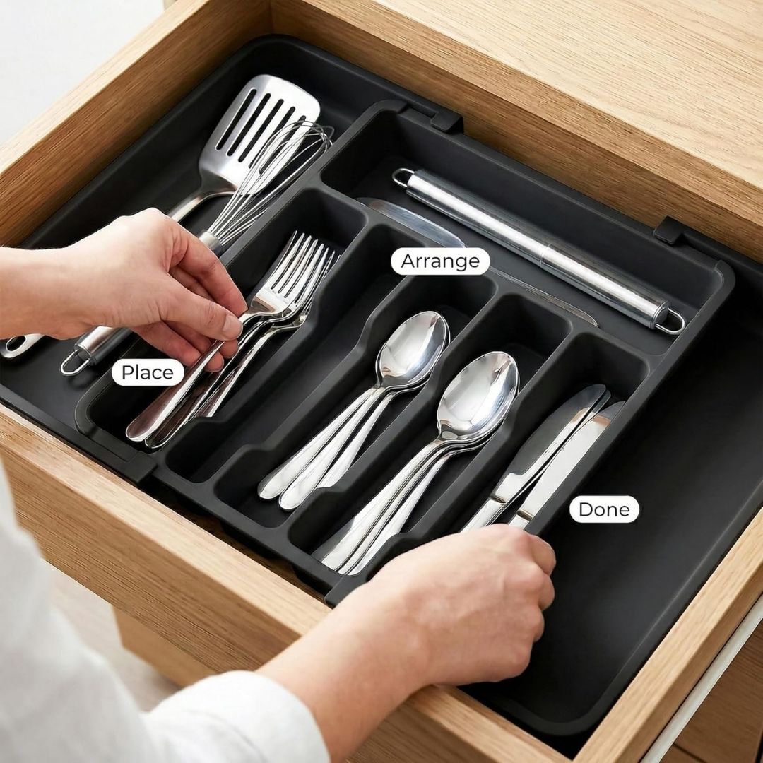 BesteckMeister - Verstellbarer Schubladenorganizer