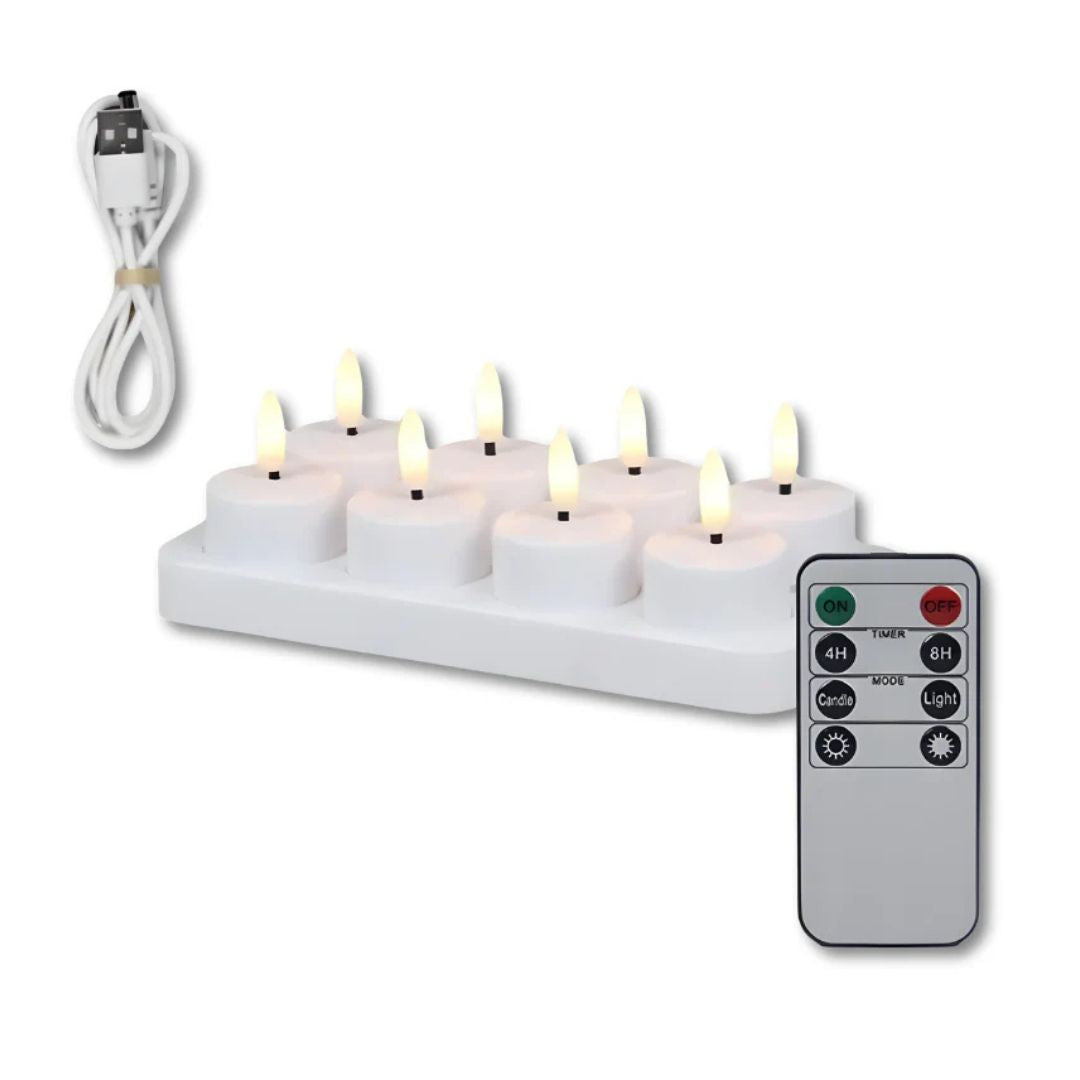 Wiederaufladbares flammloses Kerzen Set