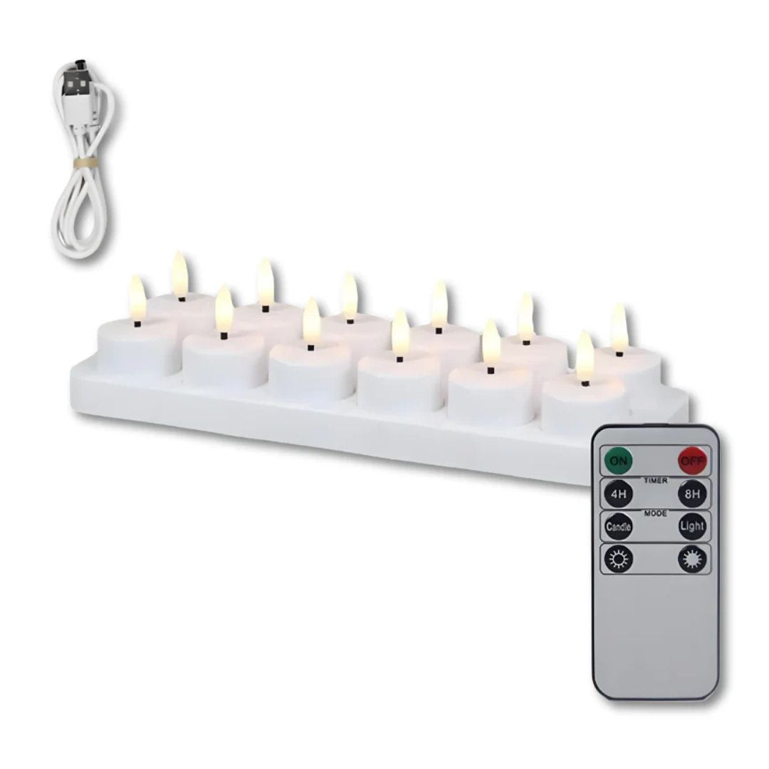 Wiederaufladbares flammloses Kerzen Set