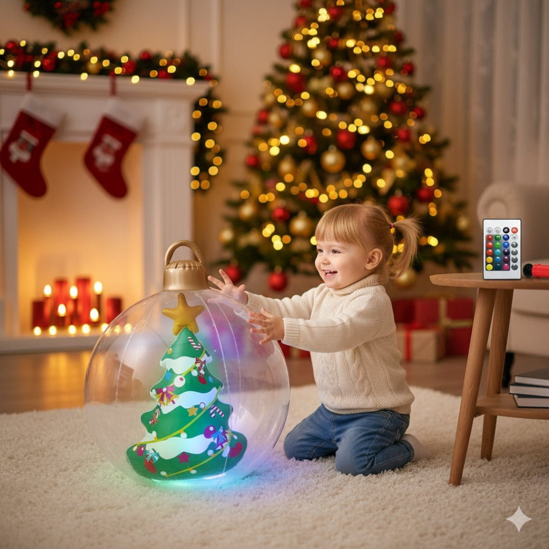 Aufblasbare Weihnachtsdeko Kugel - 60cm