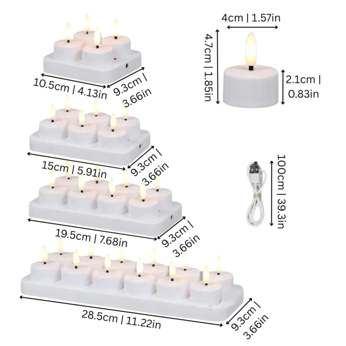 CandleVibe - Wiederaufladbare LED-Kerzen