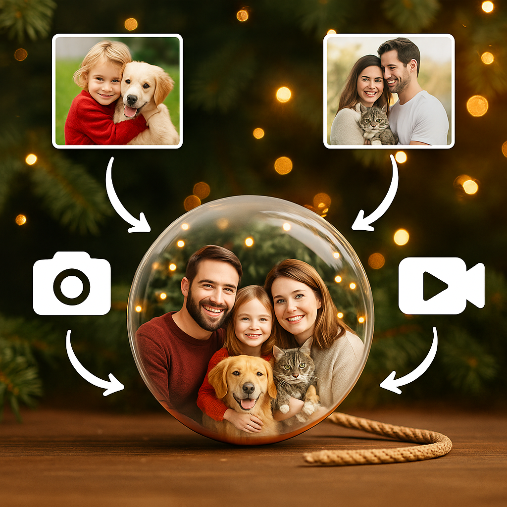 WeihnachtsZauber - Deine Fotos & Videos in deiner Weihnachtskugel
