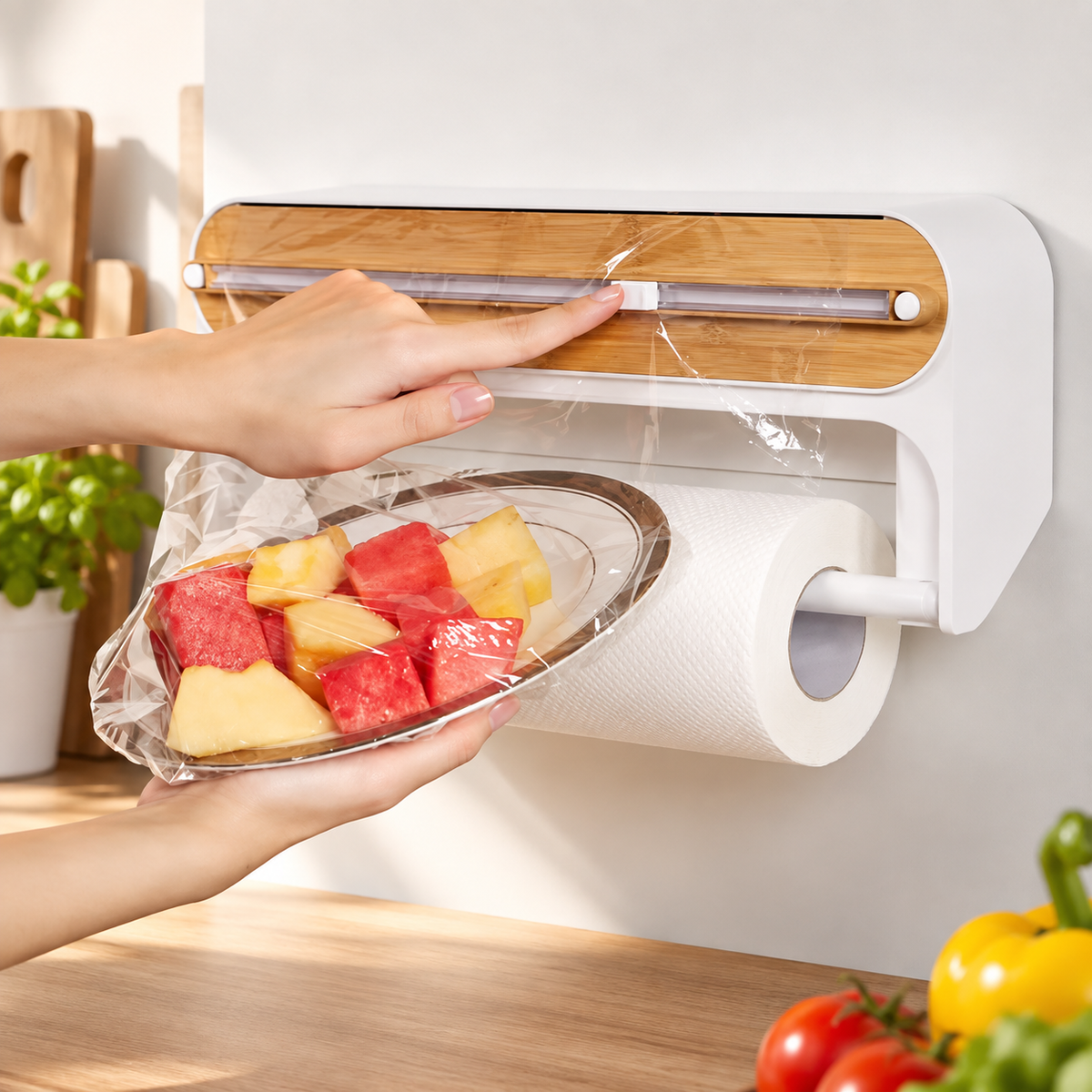 FolienStation - 3-in-1 Küchenrollen- & Folienspender