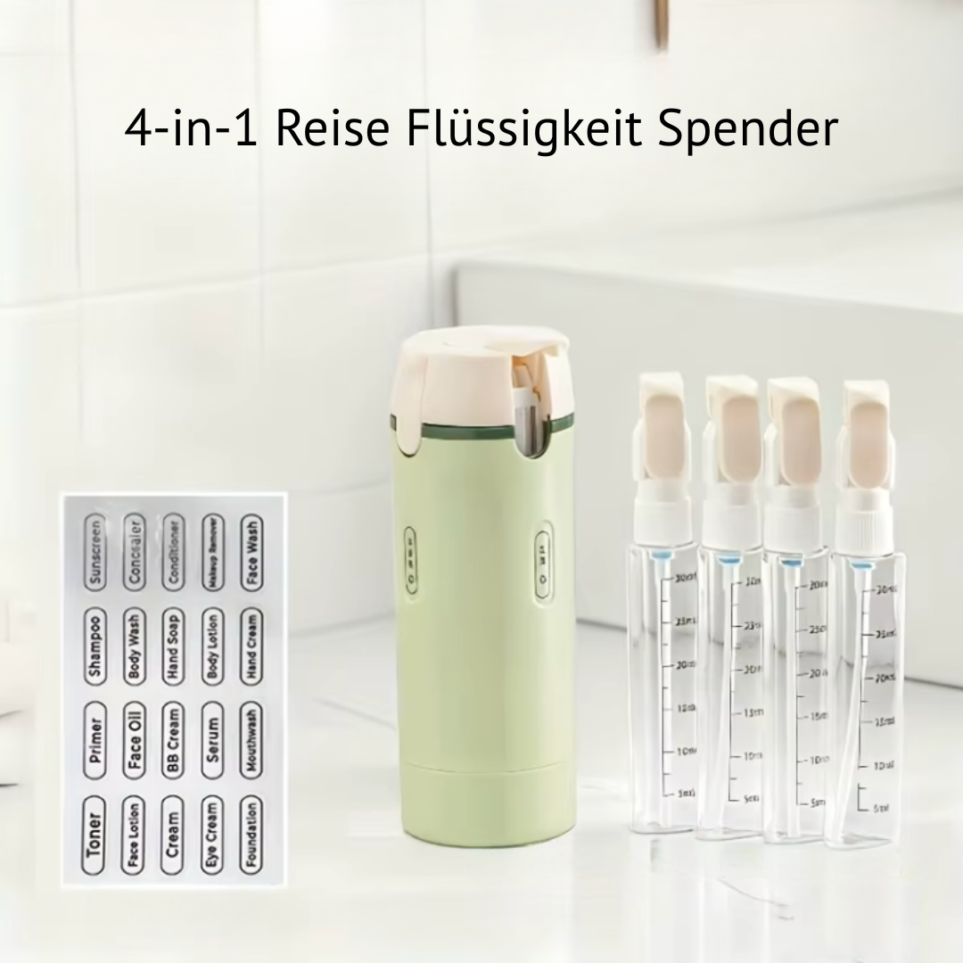 4-in-1 Reise Flüssigkeit Spender