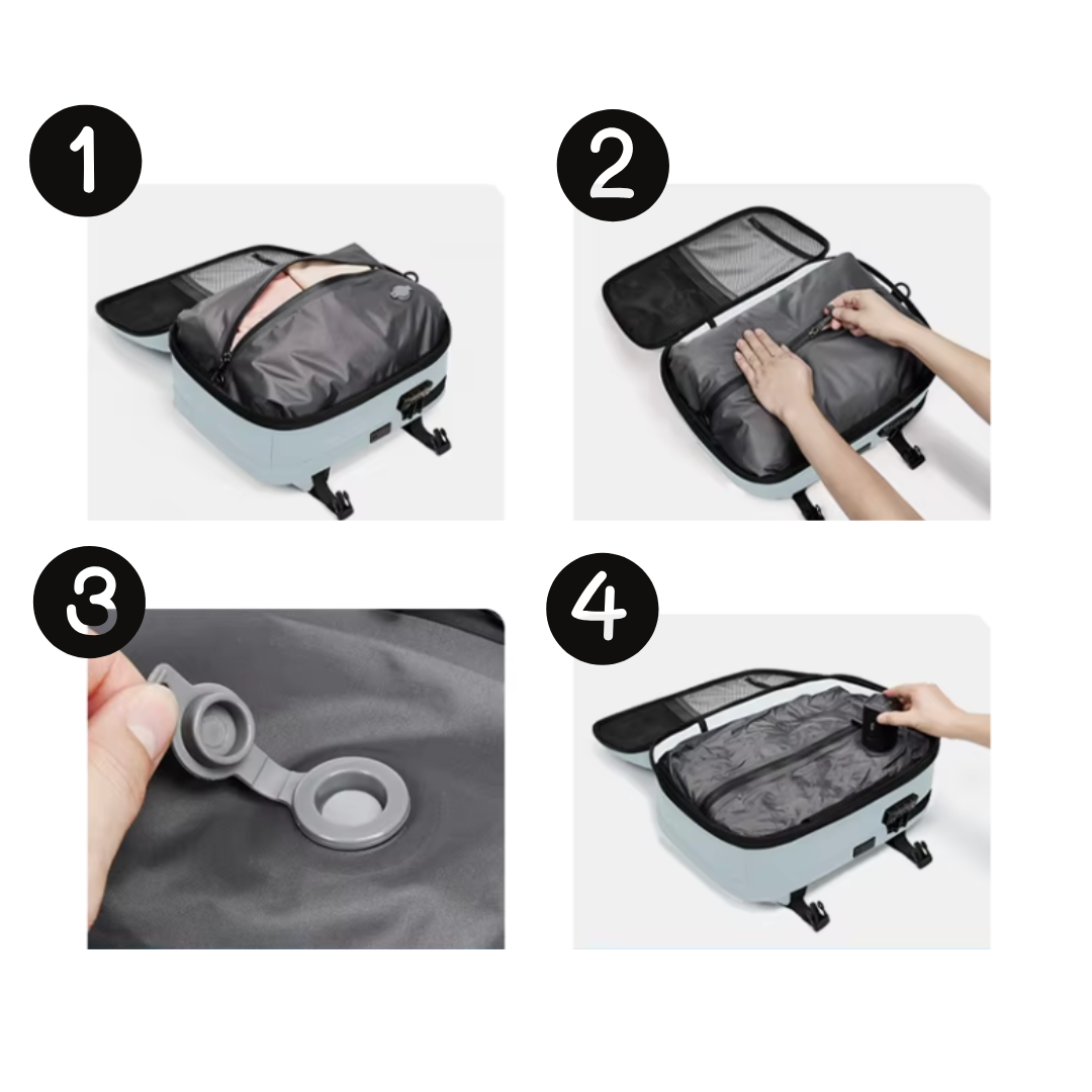 AirPack - Reiserucksack mit Vakuumkompression