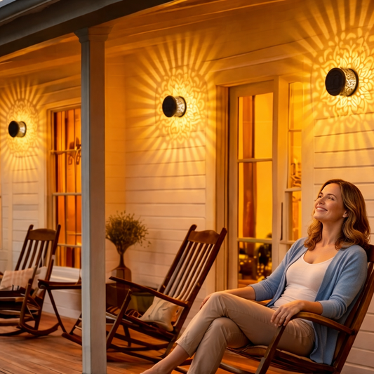 Solarbetriebene Mandala-Lampe