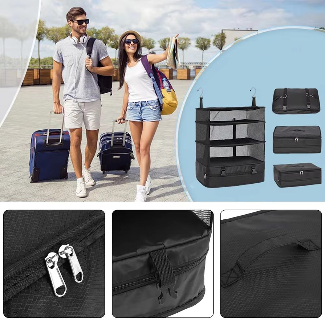 PackBuddy - Faltbarer Koffer-Organizer für Reisen